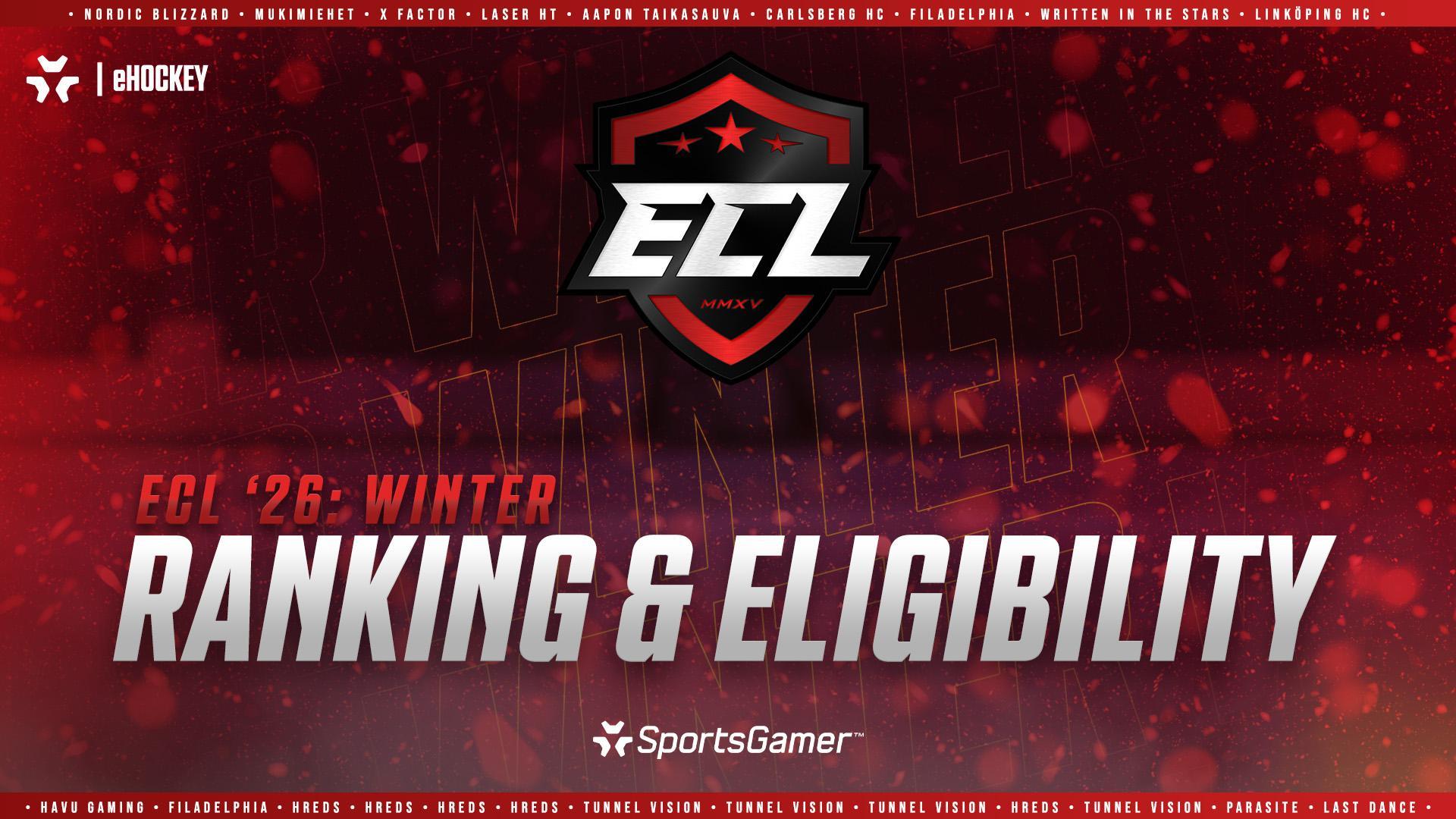 More information about "ECL '26: Winter - Ranking & Eligibility"