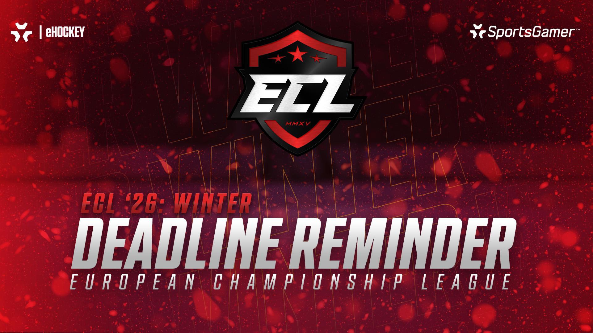 More information about "Last Call for Wildcards! ECL ’26 Winter Sign-Up Deadlines Approaching"
